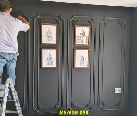 Thạch cao | PHÀO CHỈ LEN CHÂN TƯỜNG THẠCH CAO ĐẸP