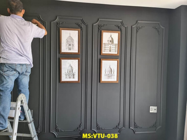 PHÀO CHỈ LEN CHÂN TƯỜNG THẠCH CAO ĐẸP